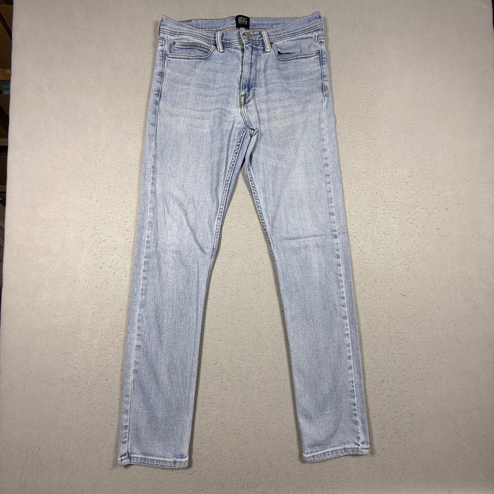 BDG Urban Outfitters Mens Skinny Stretch Jeans Light Wash Blue 32x32